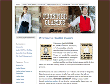 Tablet Screenshot of frontierclassics.biz
